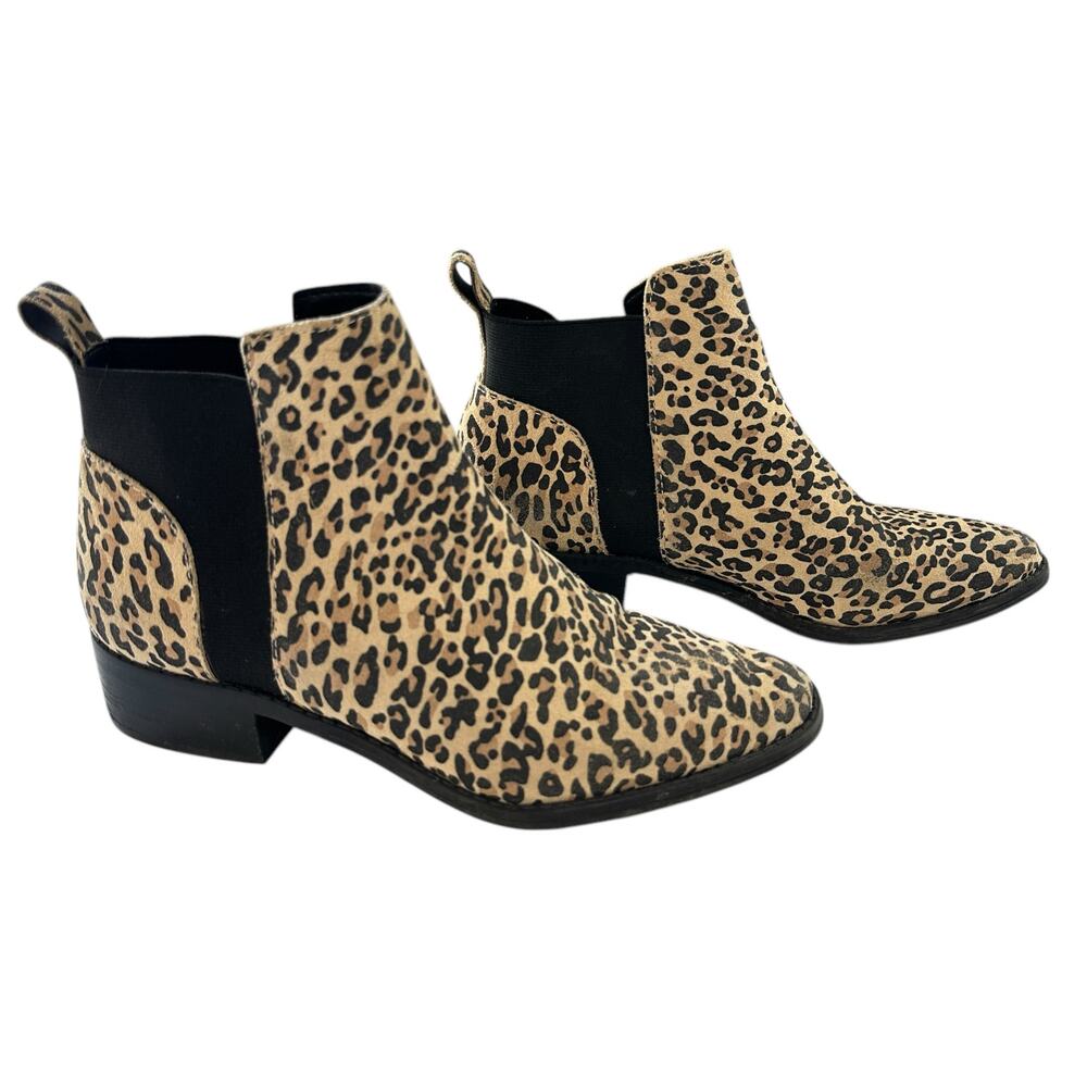 Dolce Vita women’s leather leopard print Tristan ankle booties 7.5